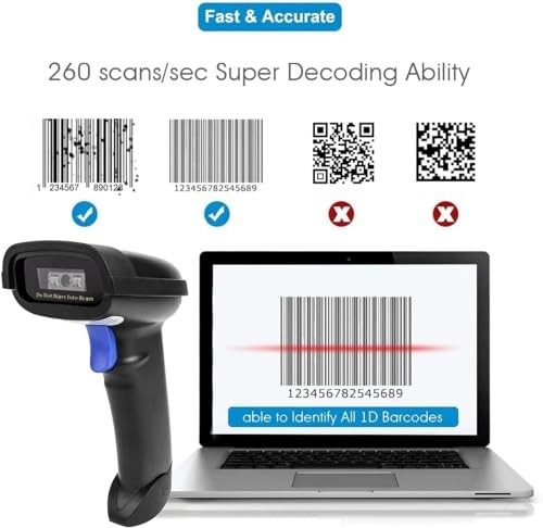 NETUM Bluetooth Barcode Scanner 1D Wireless CCD Reader for PC Tablet Smartphone