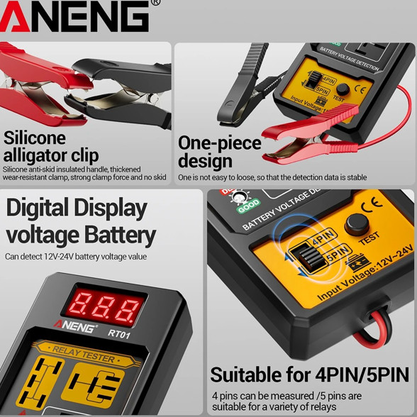 ANENG 12V Car Relay Tester Automotive Diagnostic Tool Electronic Battery Checker