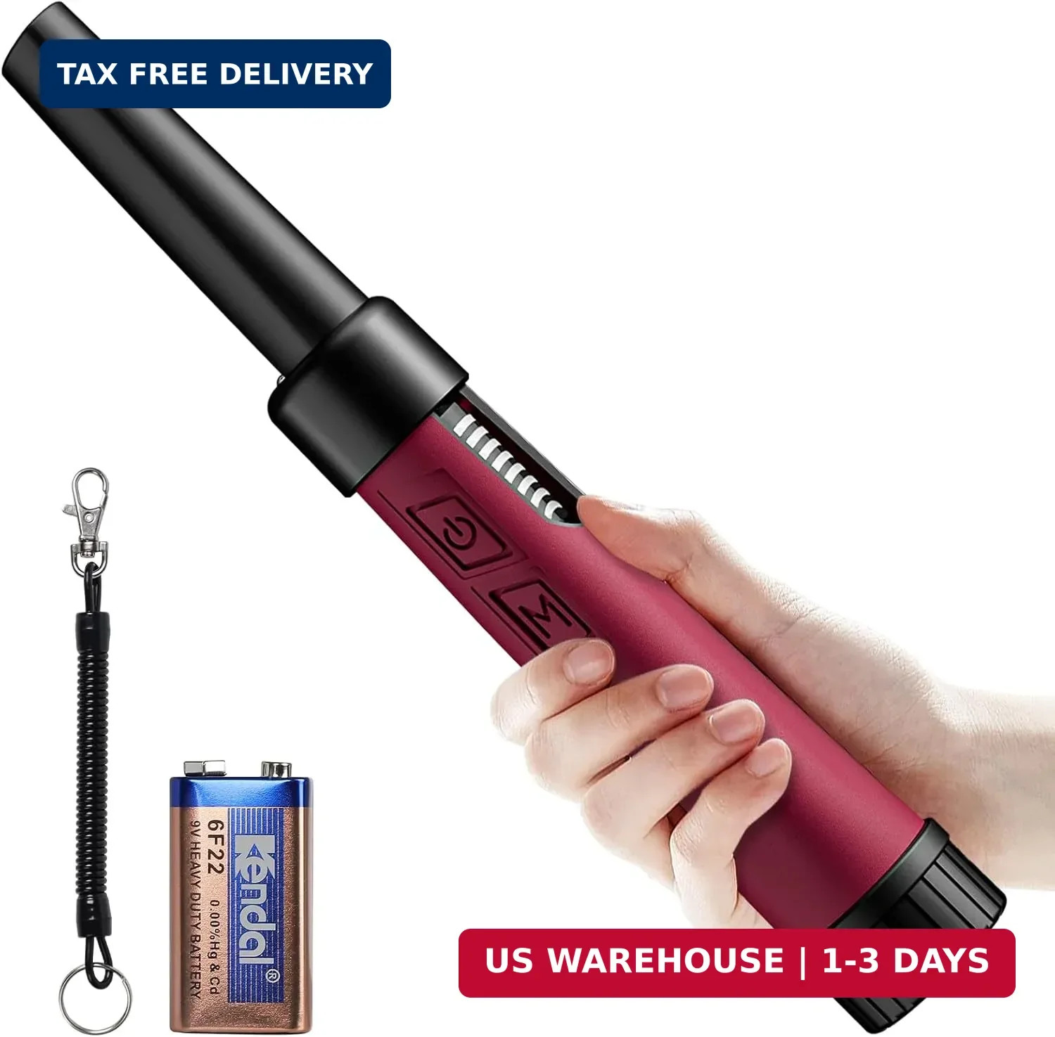 Metal Detector Pinpointer for Adults, IP68 Fully Waterproof Metal Detector LCD S