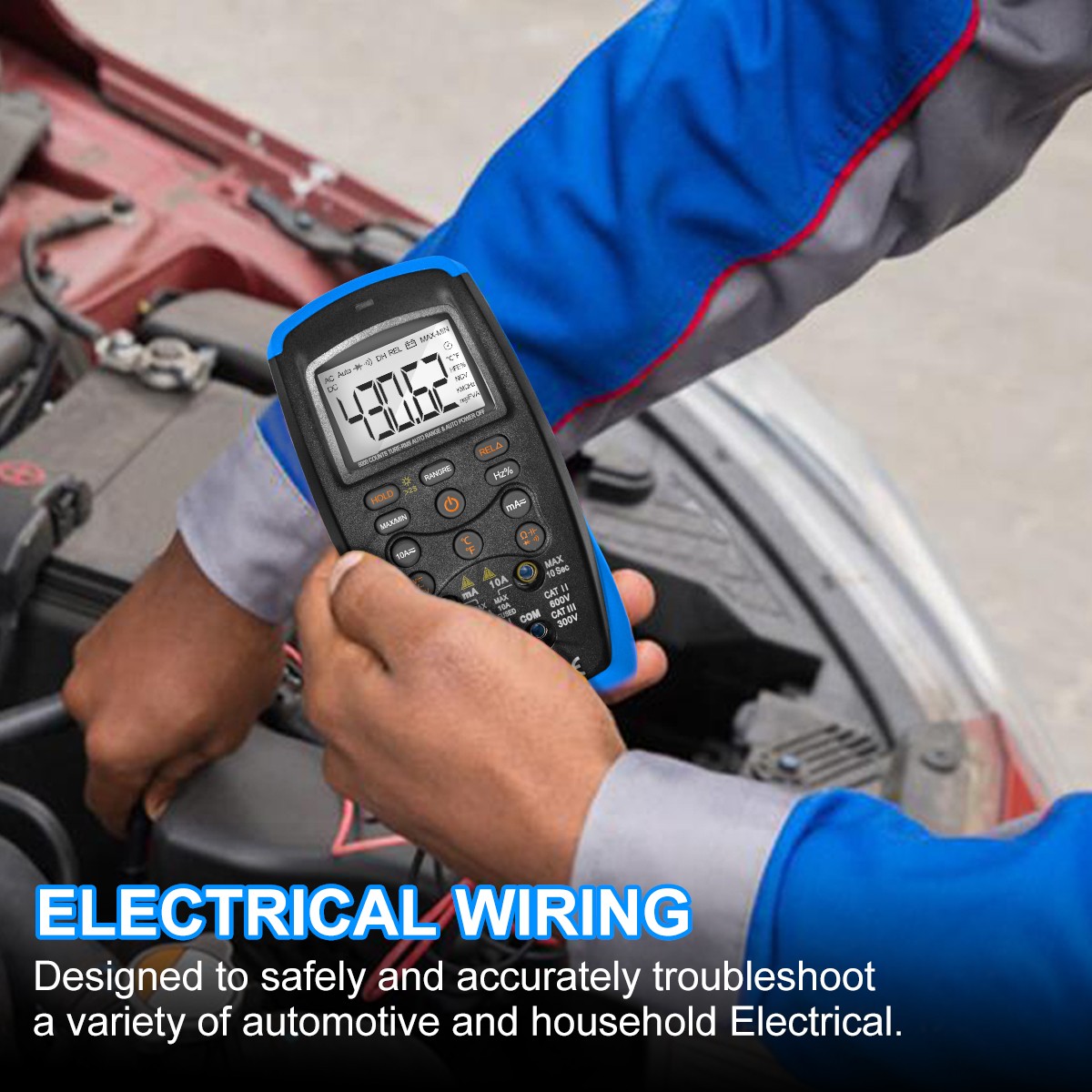 HoldPeak Auto-ranging Digital Multimeter True RMS NCV Voltage Capacitance Tester