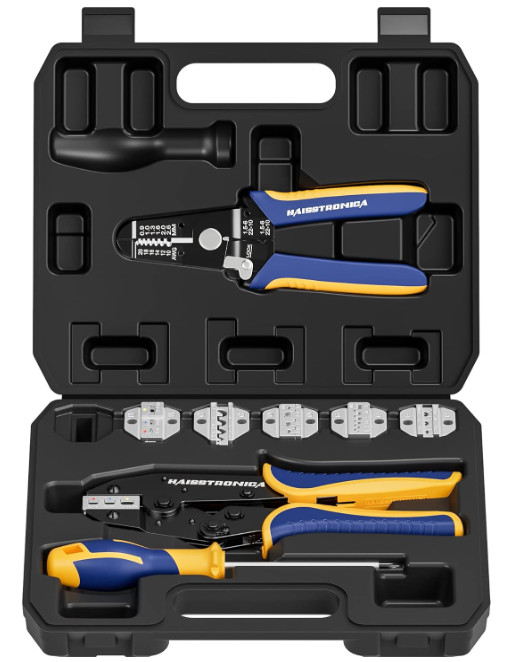 Set 8PCS Crimpadora p/ Term. Aislados, No Aislados, Barril, Solares y Más, Nouve