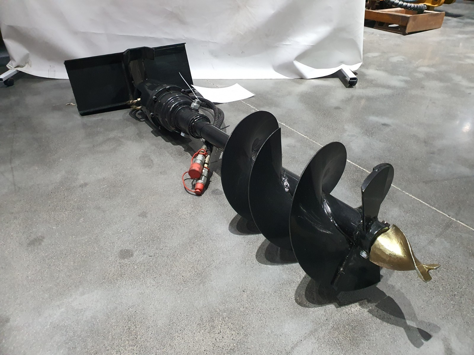 Agrotk Hydraulic Auger For Mini Skid Steer Loaders Attachment Fits All AGT Model