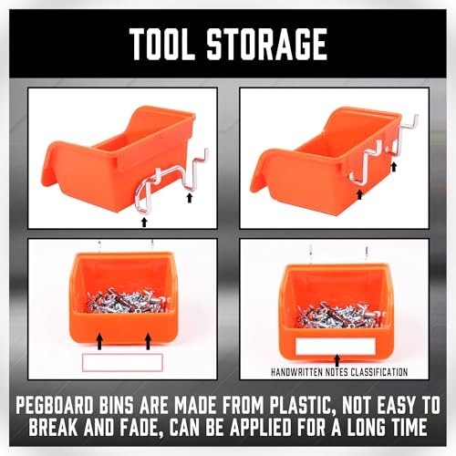 Pegboard Hooks Assortment Kit 238 PCS Heavy Duty Pegboard Accessories