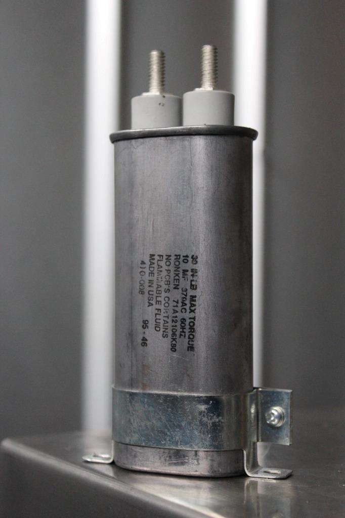Ronken Capacitor | 10 MF | 370 vAC | 60hz | 71A12106K80 | 10000 uF | 10000 AFC