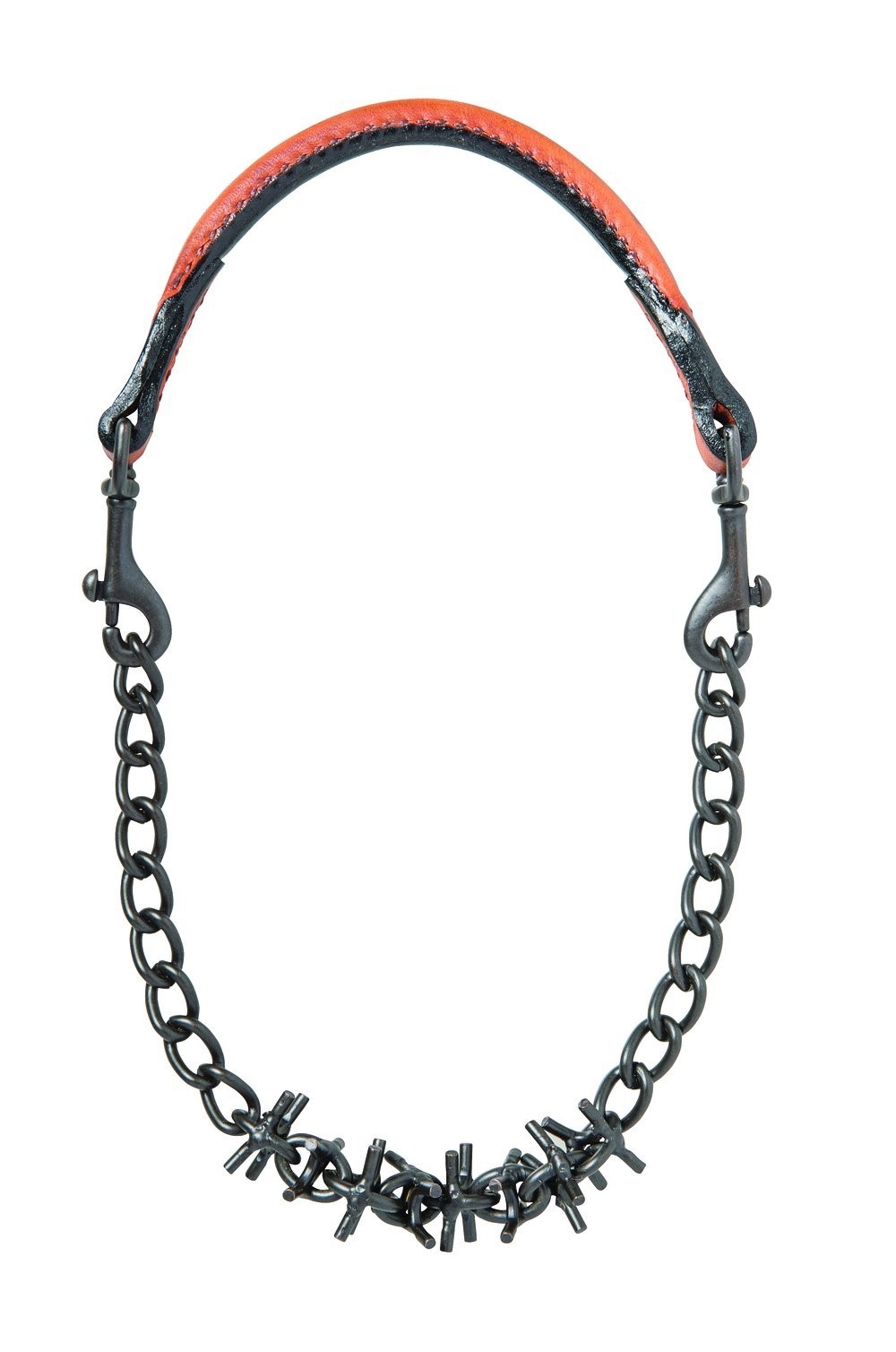 Weaver Leather Livestock Oil Rubbed Pronged Chain Goat Collar Chestnut 24