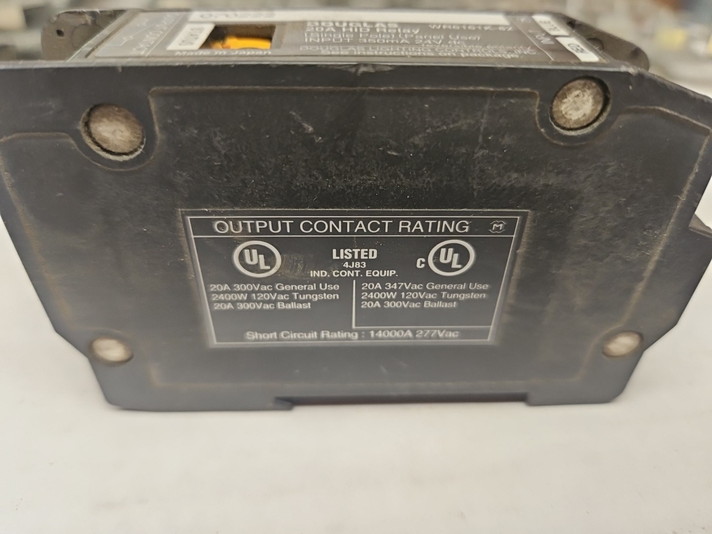 Douglas Lighting Controls WR6161K-82 20 Amp Single Pole HID Relay WR 6161K 82