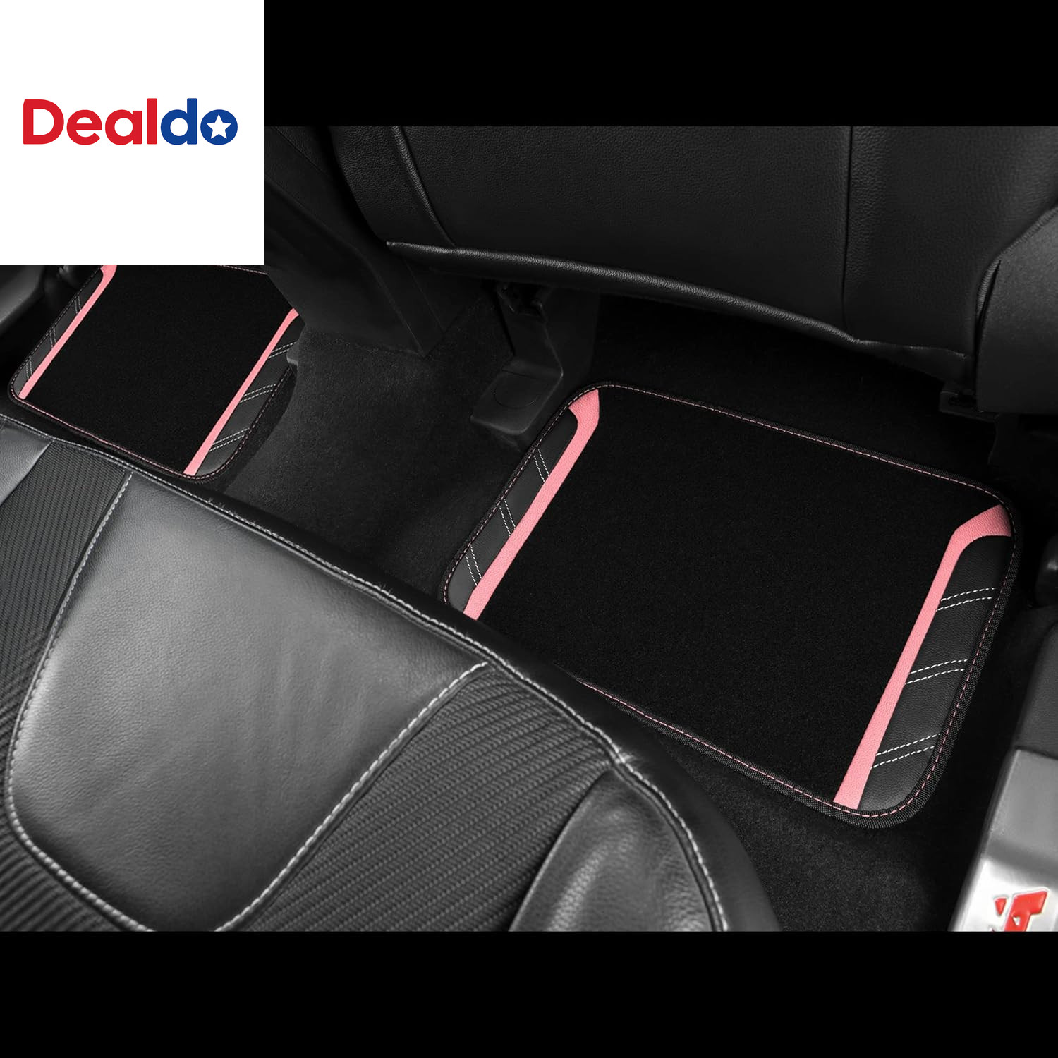 Microfiber Steering Wheel Cover and Waterproof Car Floor Mats,Leather Universal