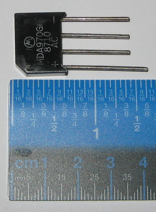 5 X Motorola 4 Amp 600 Volt Low Profile Bridge Rectifier – 600V 4A Inline Small
