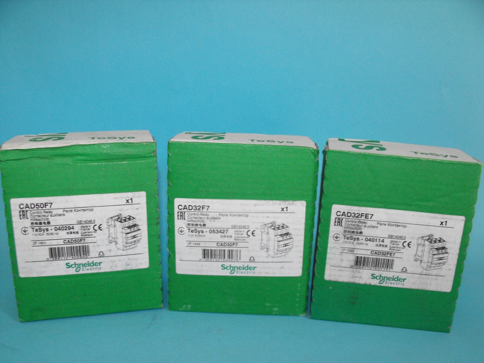 Schneider Electric.TELEMECANIQUE.CAD50F7+CAD32F7+CAD32FE7.(LOT3PCS).NEW