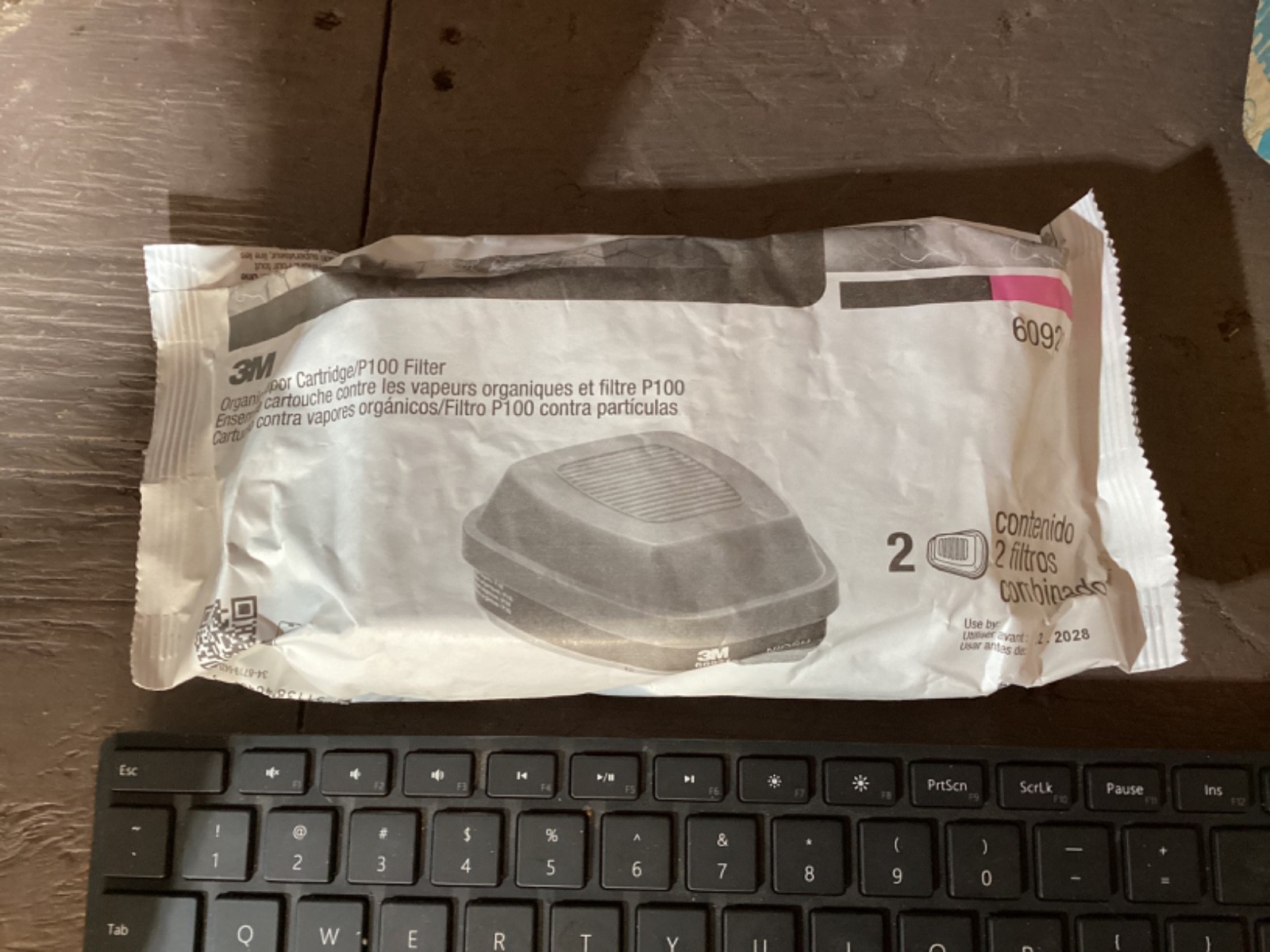 3M 60921 Organic Vapor Respirator Cartridge / P100 Filter 2pk Exp. 12/2028