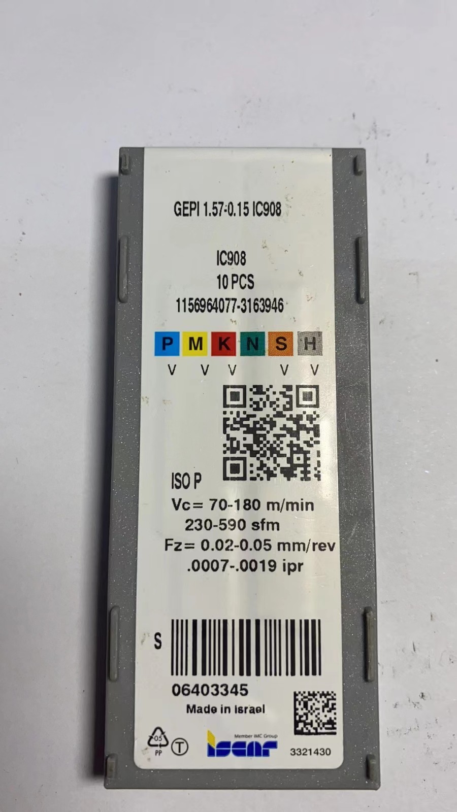 GEPI1.57-0.15 IC908/ISCAR 10 PCS