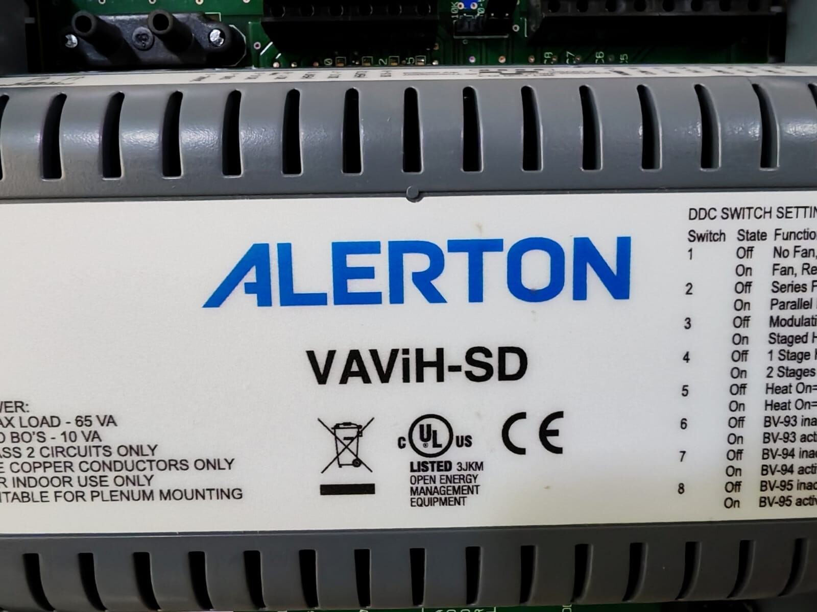 ALERTON VaVIH-SD VAV CONTROLLER WITH ACTUATOR 5002709-001 REV. G