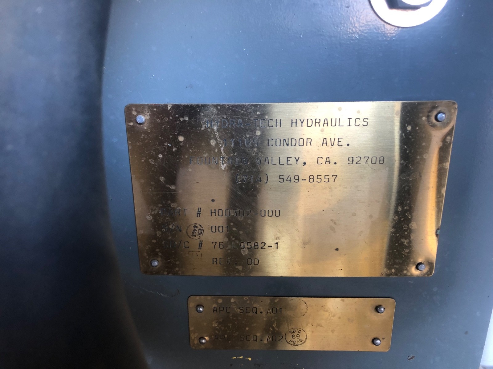 hydraulic pump station Toshiba 7.5 hp 3 ph mtr. Vickers pump 5000 psi