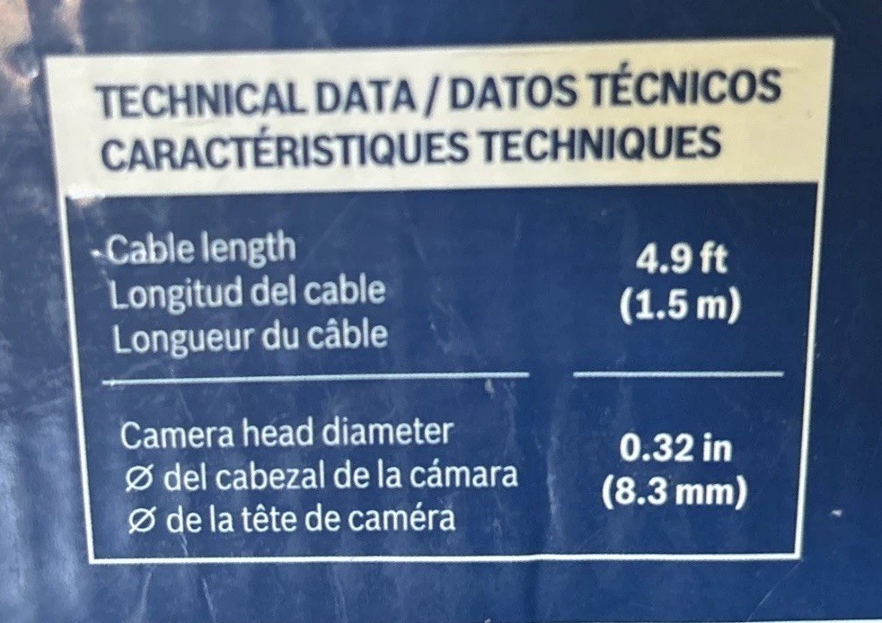 Bosch Camera Cable GIC-CC5-8 Cable Length 4.9 Ft NOB
