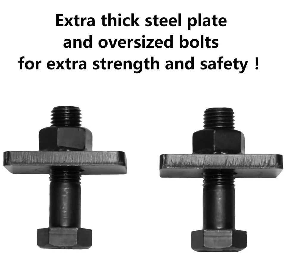For 8 x 6.5 Lug 8000LB Shipping Container Wheels Steel Bolt-on Spindle Kit Black