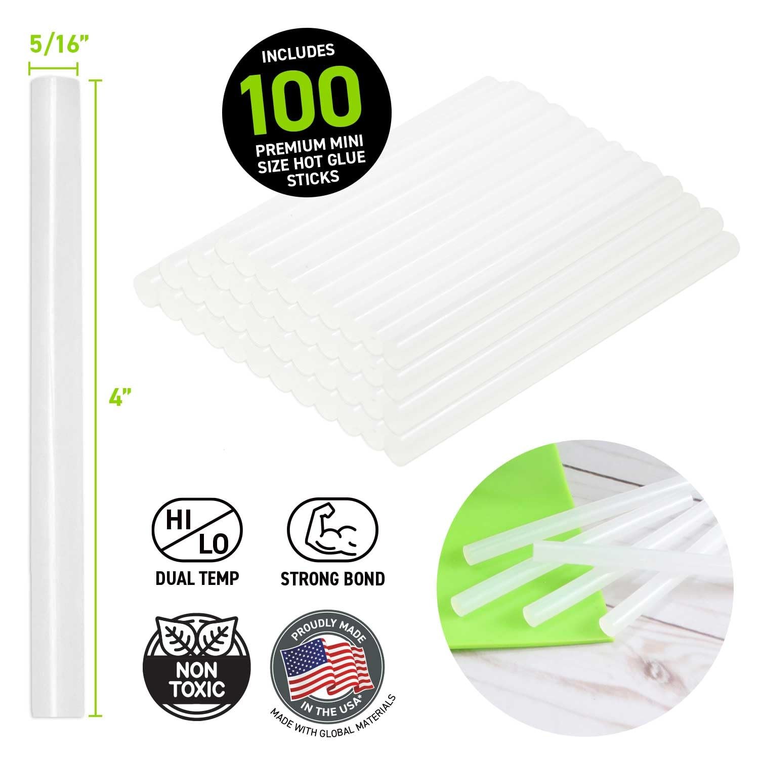 Surebonder Dt-100 Mini Size Hot Glue Sticks For Mini Glue Guns 0.27 In.