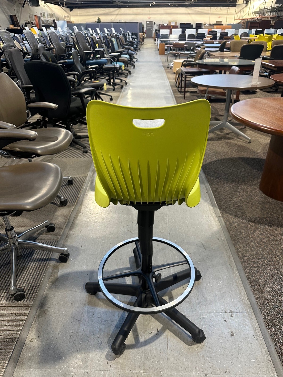 Drafting Chair / Stool in Yellow Finish by HON