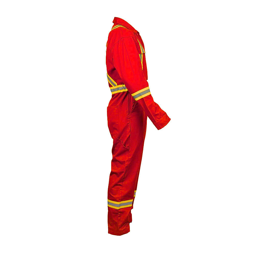 Safety High Visibility Hi Vis Work Coverall with Leg Zipper-Full Sleeve-100%C