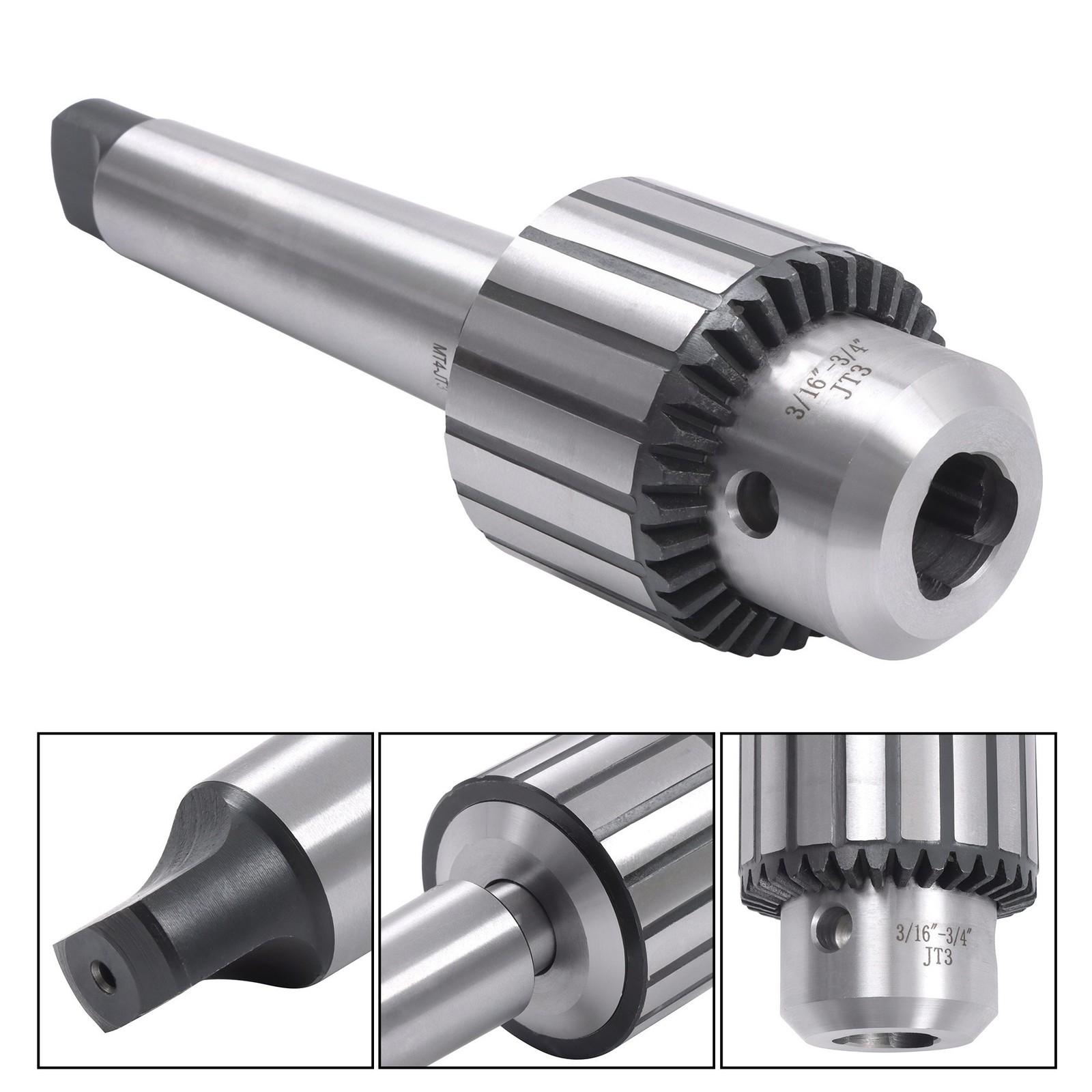3/4″ Heavy Duty Keyed Drill Chuck 4MT Shank Industrial MT4 Shank Chuck Keyed