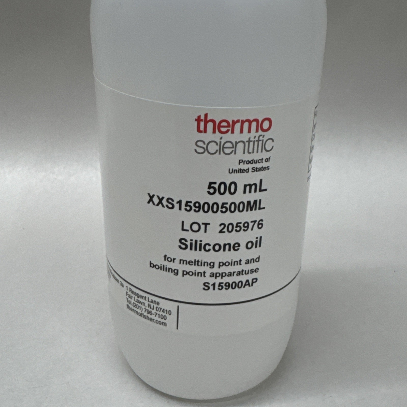 THERMO SCIENTIFIC Laboratory 500mL Silicone Oil S159500 NEW For Oil Baths