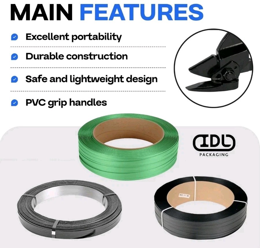 IDL Packaging Portable 1/2″ x 200′ Steel Strapping Kit, 1100 lbs Break Strength