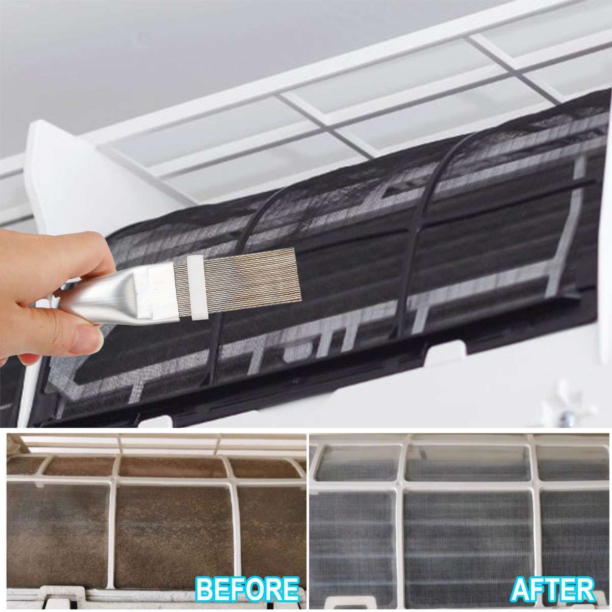 Air Conditioner Fin Comb Condenser Radiator Fin Straightener Cleaner Repair Tool