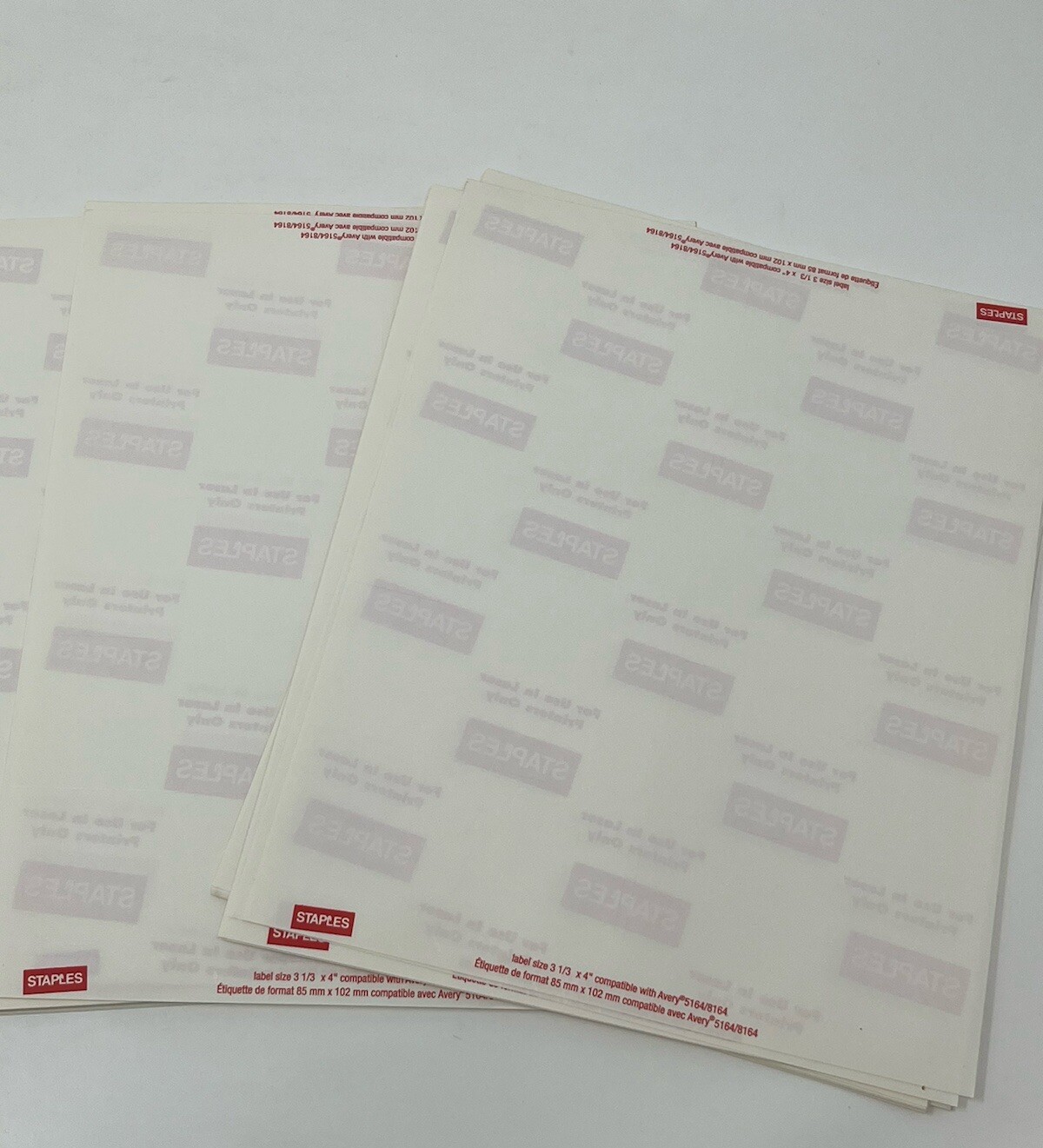 2 x 4 1/8 Inches shipping label 42 sheets, 420 labels ( Open Box)