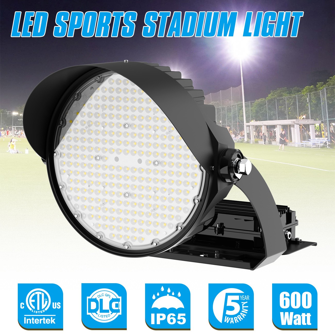 LED Beam Stadium Flood Light 600W 90000 Lumen Commercial Outdoor Arena Spotlight