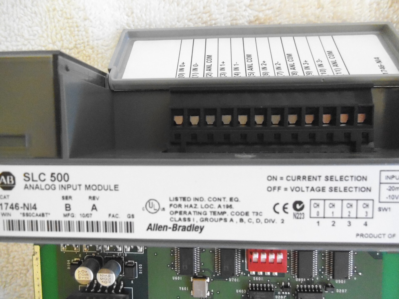 Allen Bradley 1746-NI4 Analog Input Module  Listed as used see description.