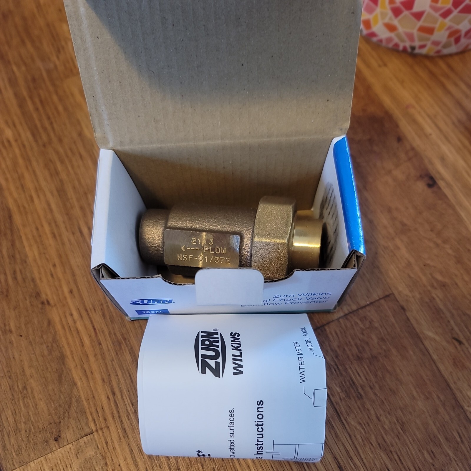 ZURN WILKINS 38UFX38F-700XL LEAD FREE DUAL CHECK VALVE BACKFLOW PREVENTER