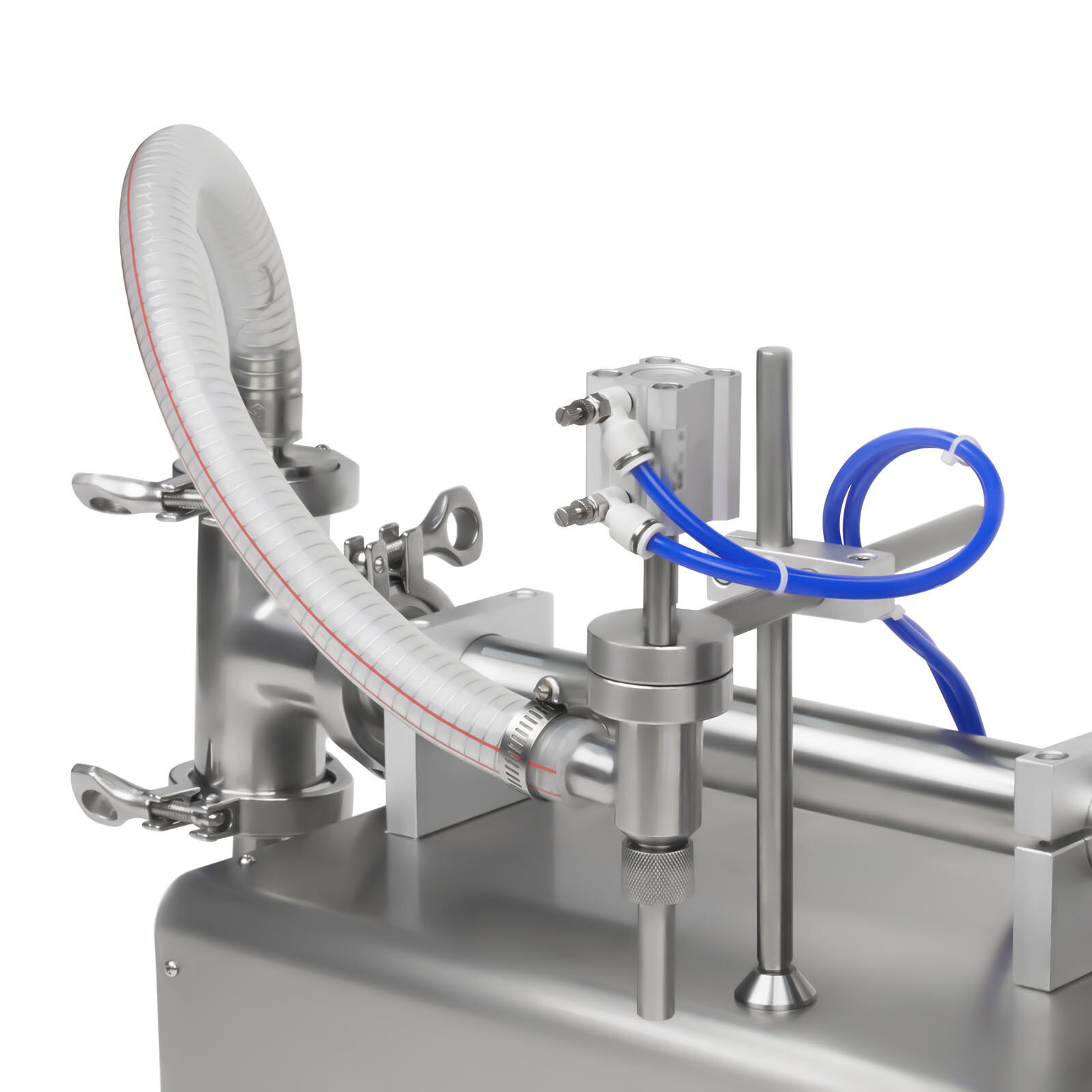 100-600ml Pneumatic Liquid Paste Filling Machine Piston Bottle Filler 40L Hopper