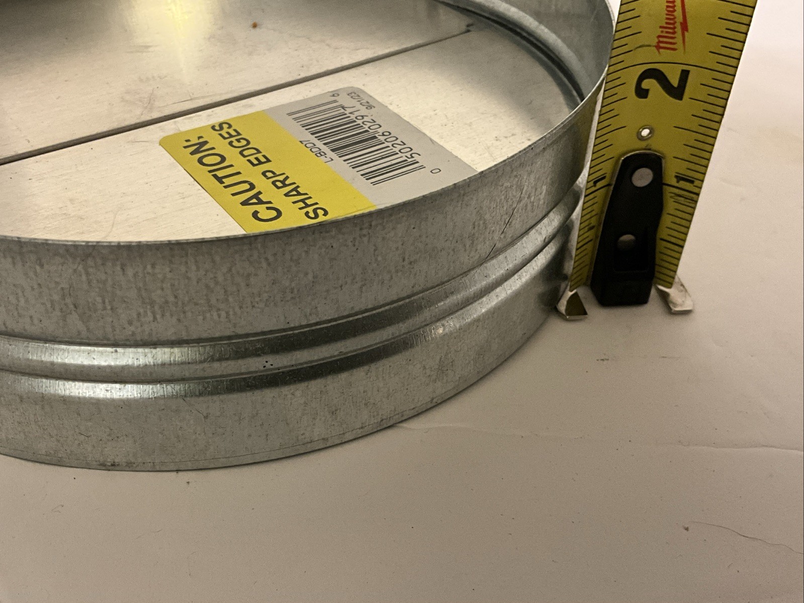 Master flow BDD7 7” X 7” X 2” Butterfly Damper