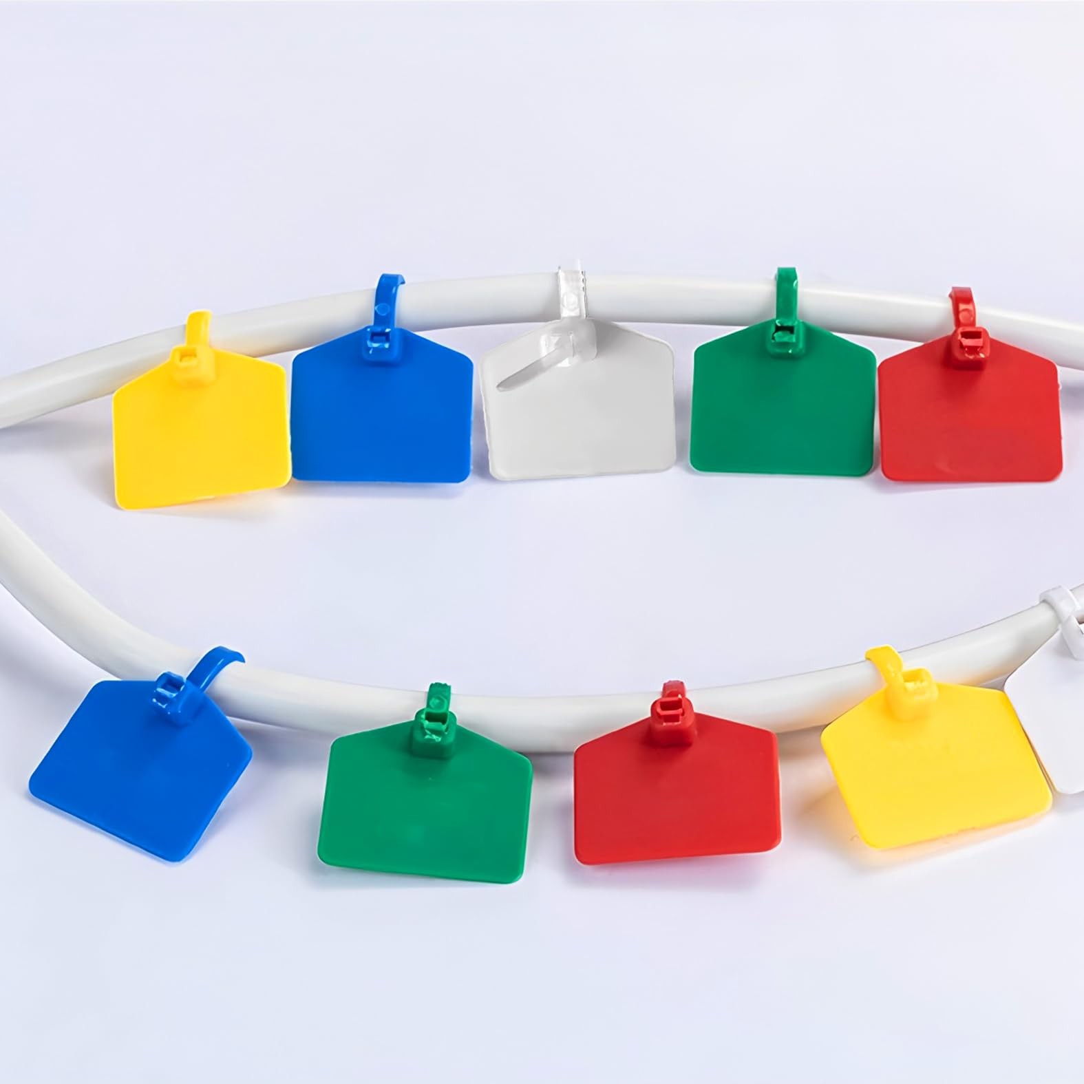 Anphly 5-Color 4.72inch Label Nylon Zip Ties, 4.72inch, Multi-color