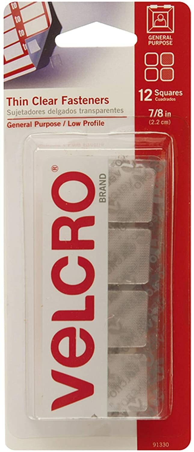Velcro 90074 Sticky Back Squares, 7/8 Inch, Set of 12, Beige