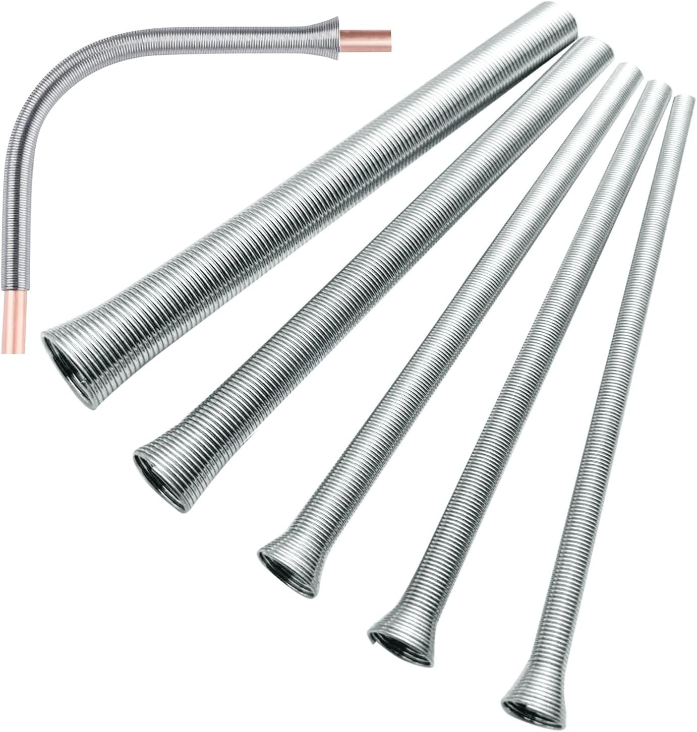 Spring Tubing Bender 5-in-1 Copper Pipe Tool for Brake, HVAC Lines, 1/4-5/8»
