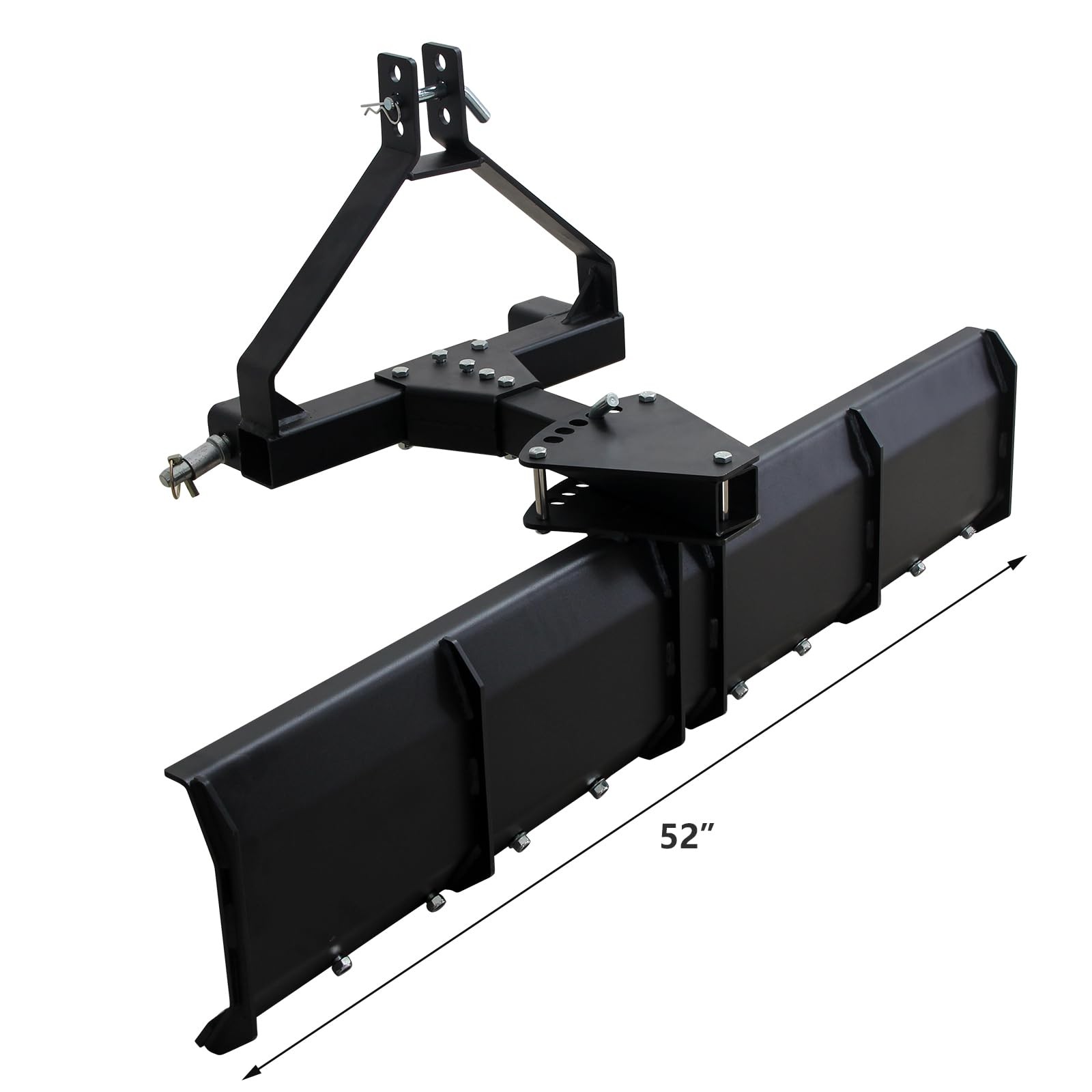 3 Point Rear Grading Blade for Tractor Cat 0 & Cat 1 Scrpaer Steel 52″ Width US