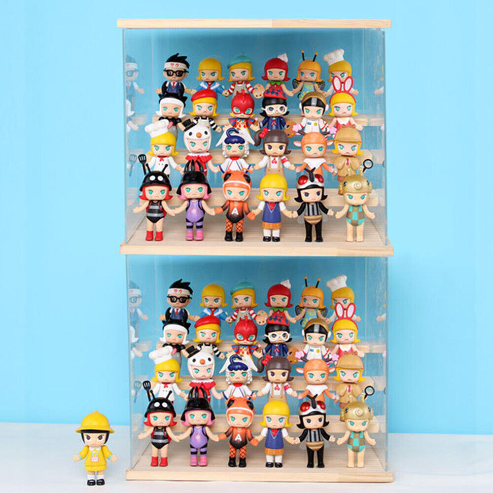 4-Tier Large Acrylic Display Case Dustproof Box for Collectibles Action Figures
