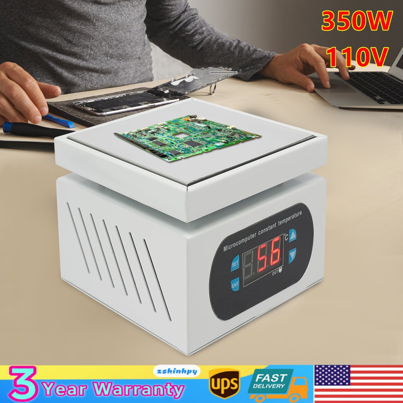 Electric Hot Plate Preheat Soldering Preheating Station Welder 100mm x 100mm