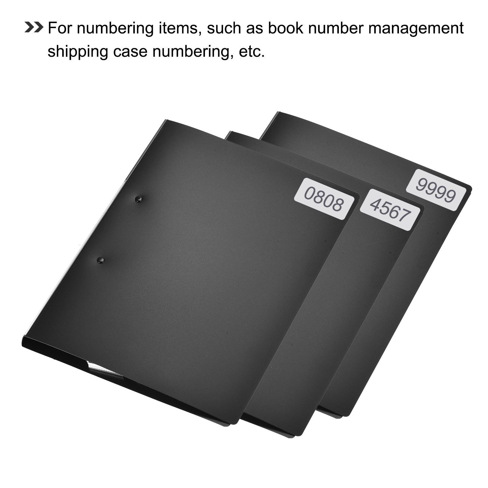 2001 to 3000 Consecutive Number Stickers Inventory Labels Black Numbers