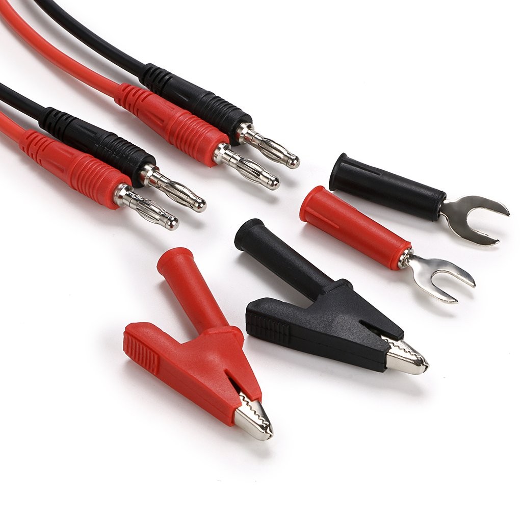 4 in 1 Banana Plug Alligator Clip Pure Copper Test Cable 3.3FT Red Black