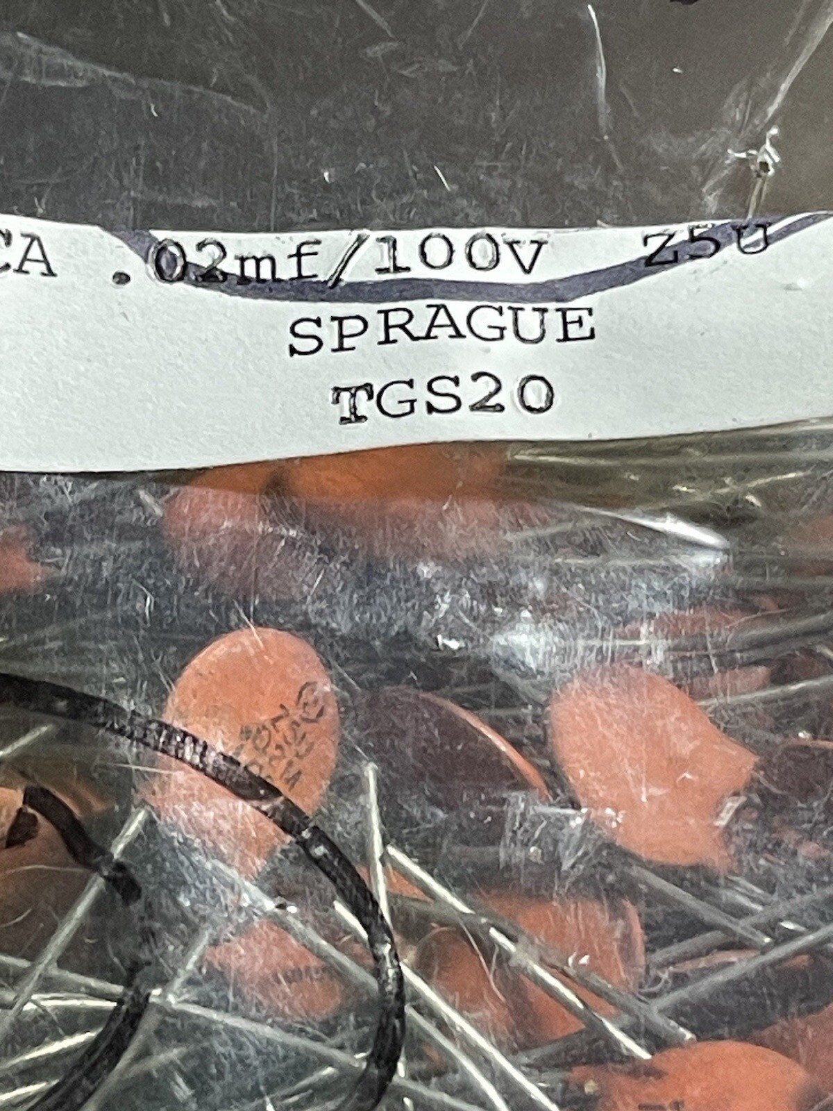A Lot Of 25, 50, 100 Of Sprague TGS20 Ceramic Caps, 0.02 UF,100 V, Z5U