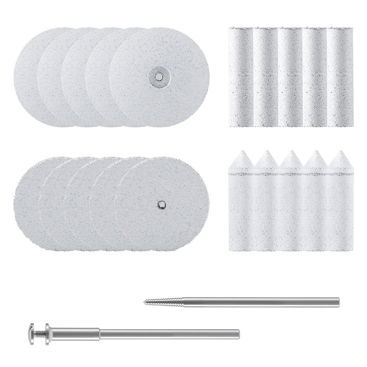 20 pcs +2 mandrel AZDENT Dental Silicone Rubber Polishing Wheels Point Polisher
