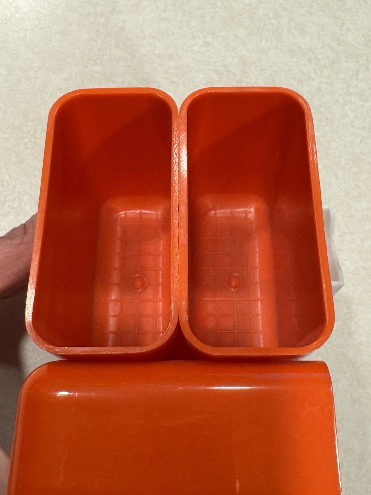 Vintage HOF Hong Kong Orange Plastic Desk Organizer 5 Drawers 2 Cups No 7412