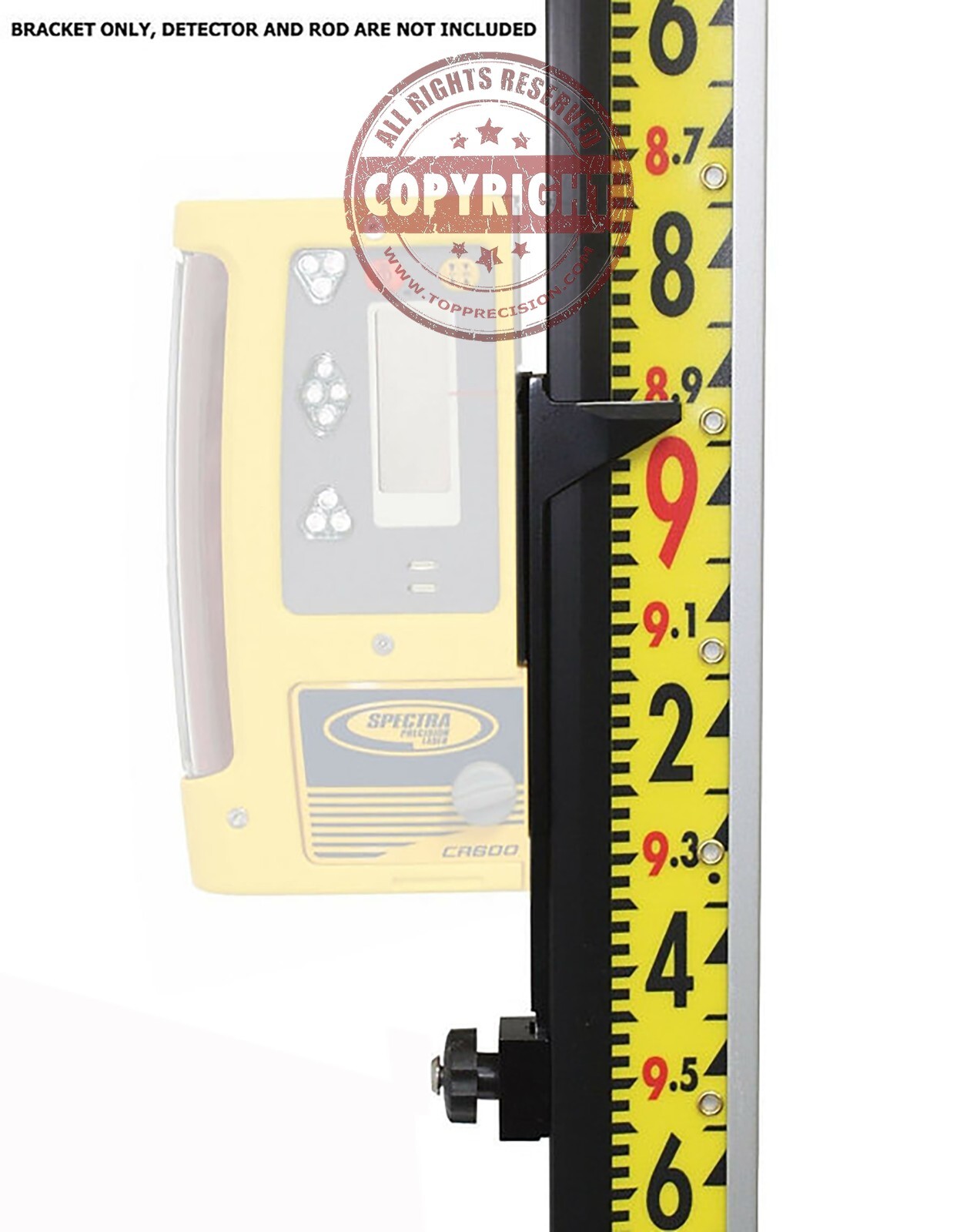 SPECTRA CR600,HR500 RECEIVER BRACKET FOR LASERLINE DIRECT GRADE ROD,LENKER