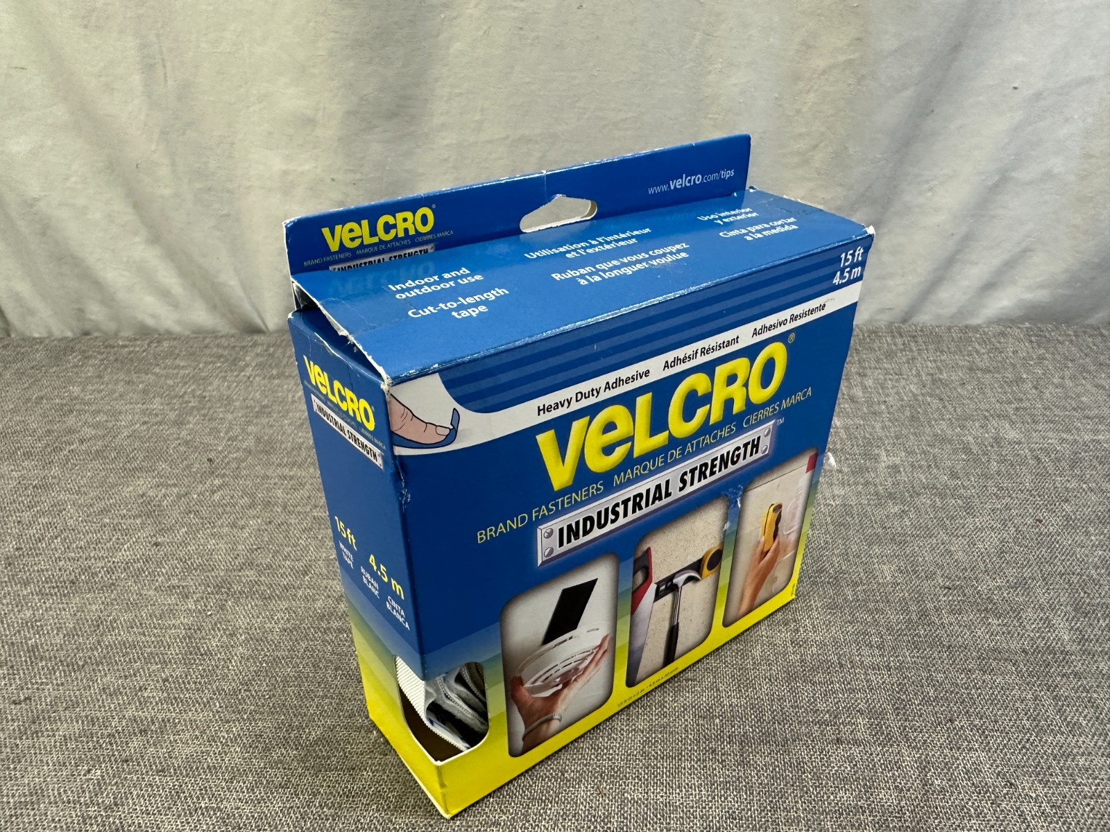 Velcro 90198 Industrial Strength Sticky-Back Hook and Loop Fasteners, 2″ x 15 ft