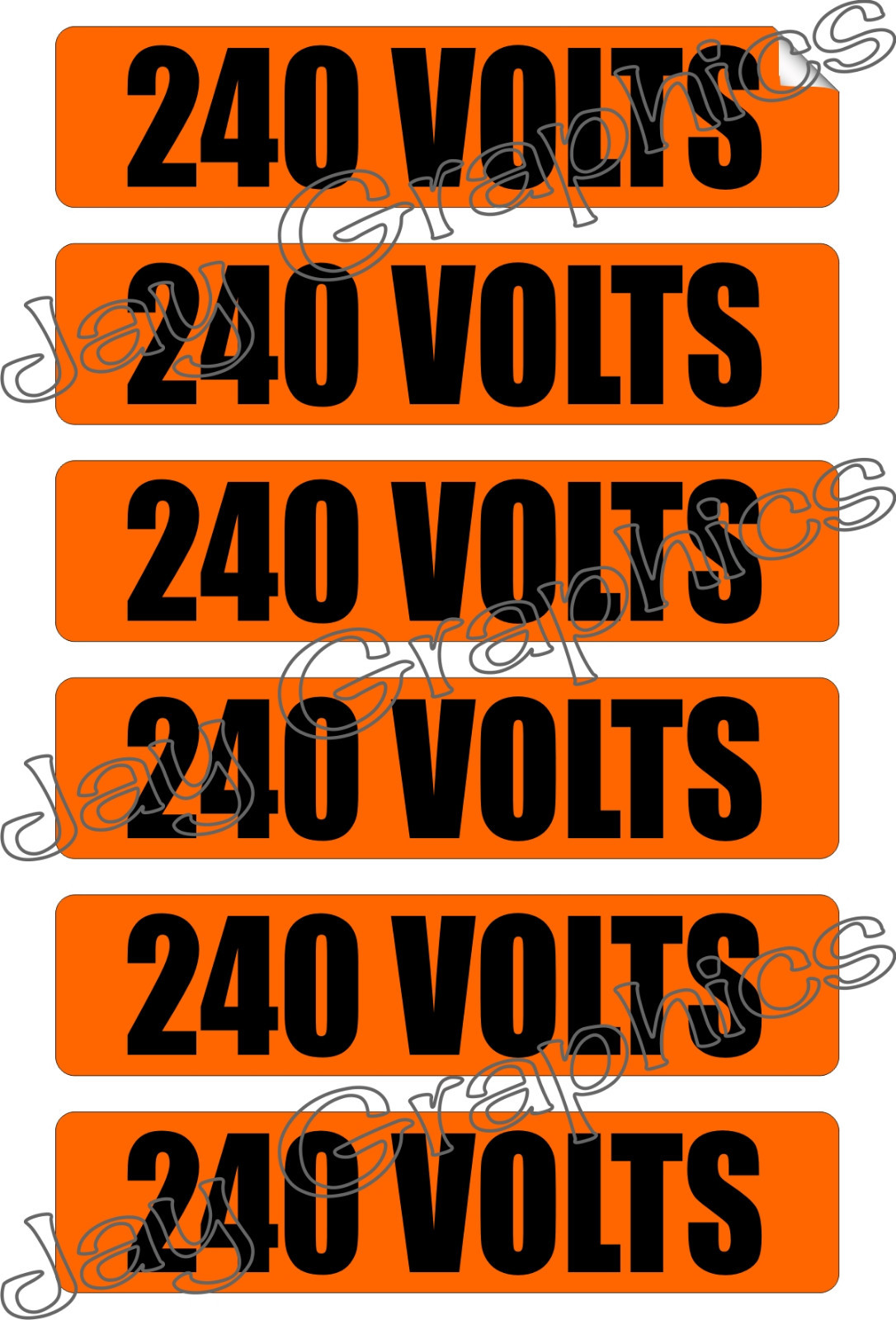 240 Volt Voltage & Conduit Markers | Stickers | Decals | Labels Electrical 6x