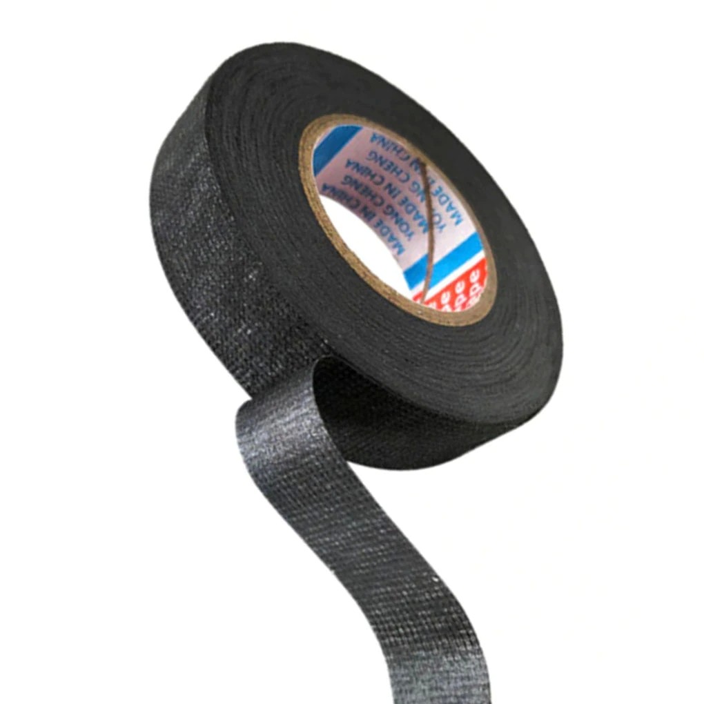 Heat Resistant Automotive Tape Flame-Retardant Cloth Sticky Fabric Black (50ft)