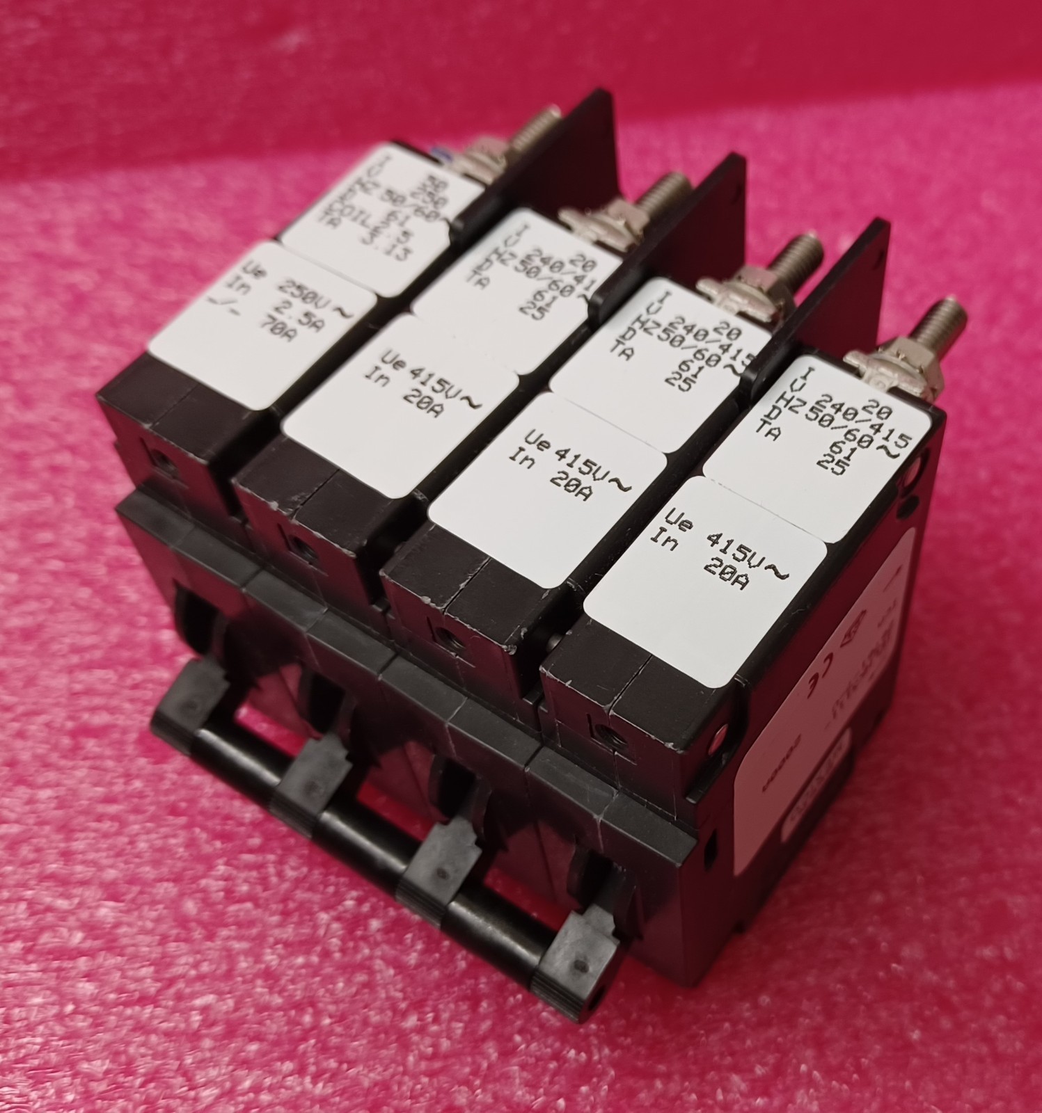 3 x AIRPAX Circuit Breaker 20A 415V, 4 pole, new/open box, for re-sale