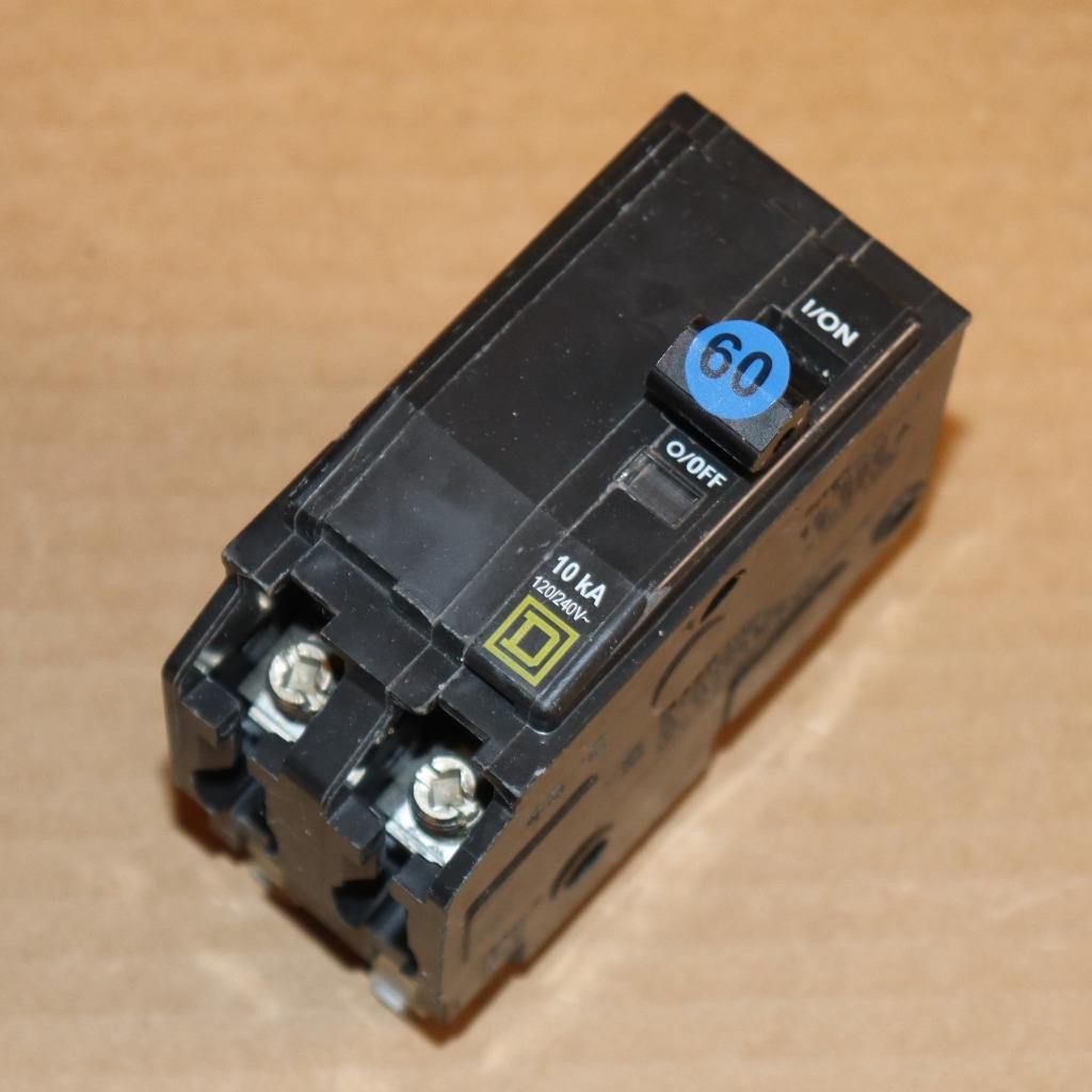 One Square D QO260 2 Pole 60 Amp Plug In Breaker BU#60