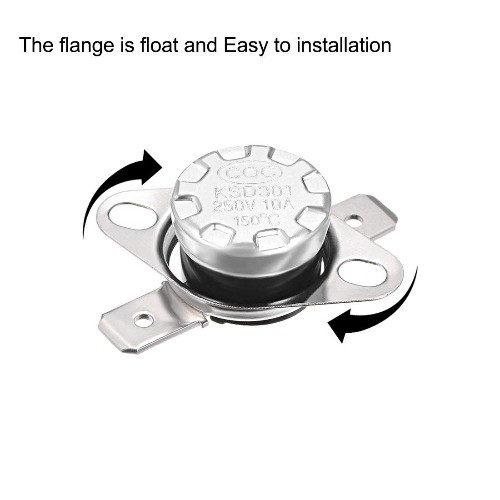 KSD301 Thermostat 150°C 302°F 10A Normally Closed N.C Adjus Number of Items: 5